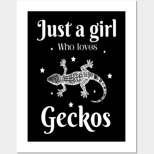 Just a girl who loves geckos, Cute Gecko lover Posters and Art